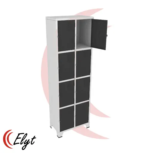 Roupeiro de aço com 8 portas para vestiário