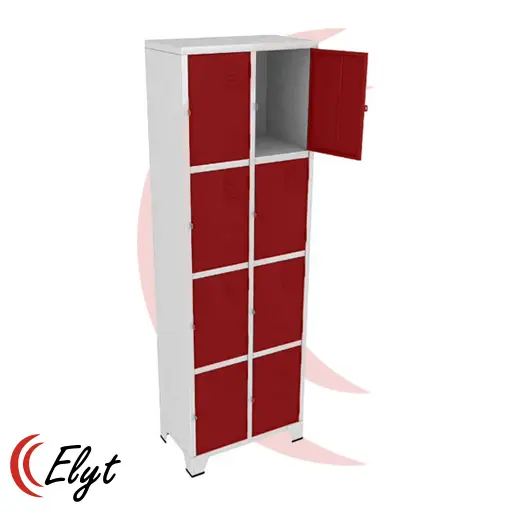 Roupeiro de aço com 8 portas para vestiário